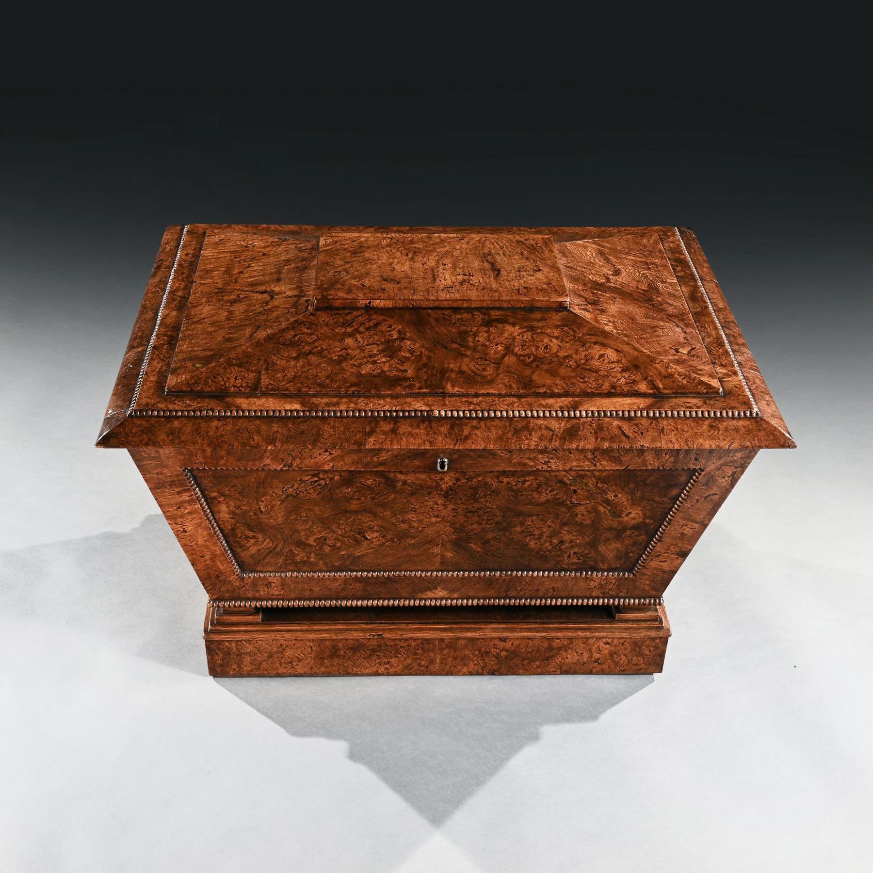 19th Century Regency Pollard Oak Sarcophagus Shaped Cellarette For Sale