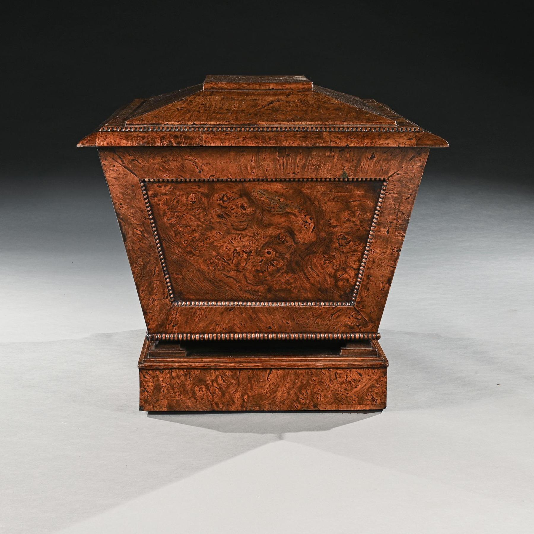 Regency Pollard Oak Sarcophagus Shaped Cellarette For Sale 1