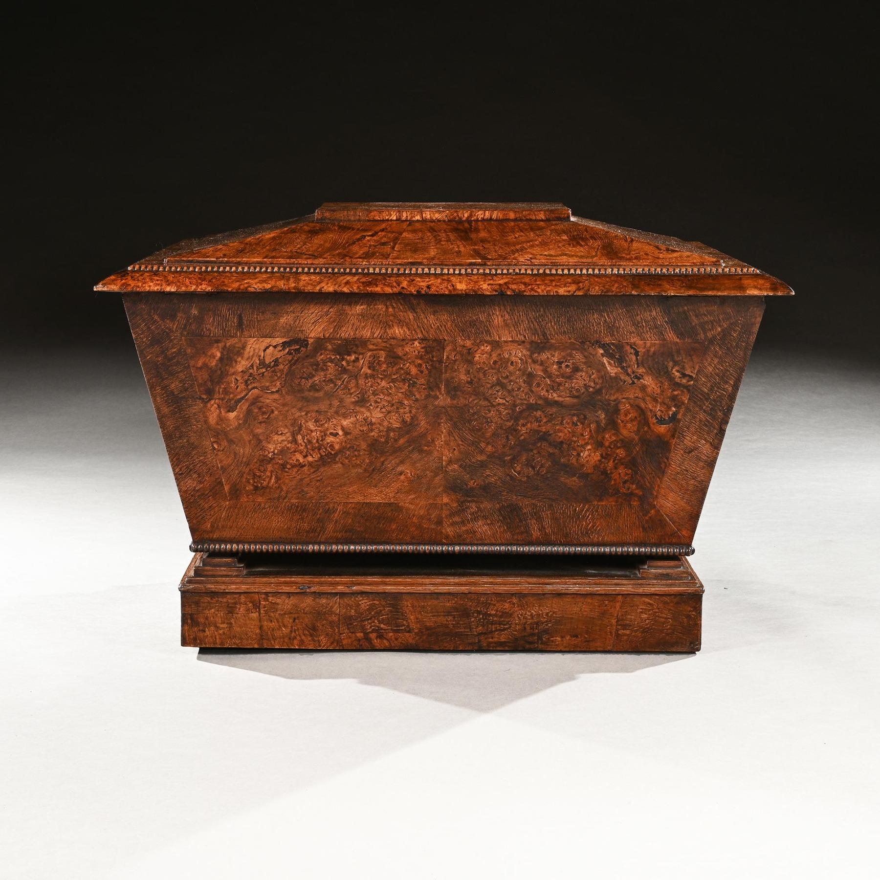 Regency Pollard Oak Sarcophagus Shaped Cellarette For Sale 2