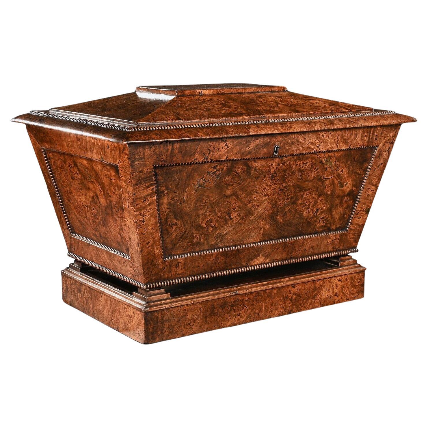 Regency Pollard Oak Sarcophagus Shaped Cellarette For Sale