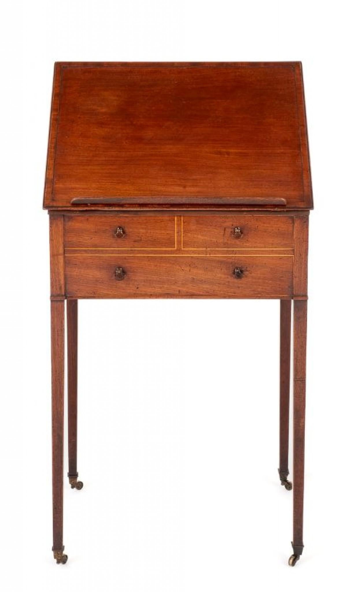 Regency Reading Table Antique Mahogany Side, 1800 For Sale 1