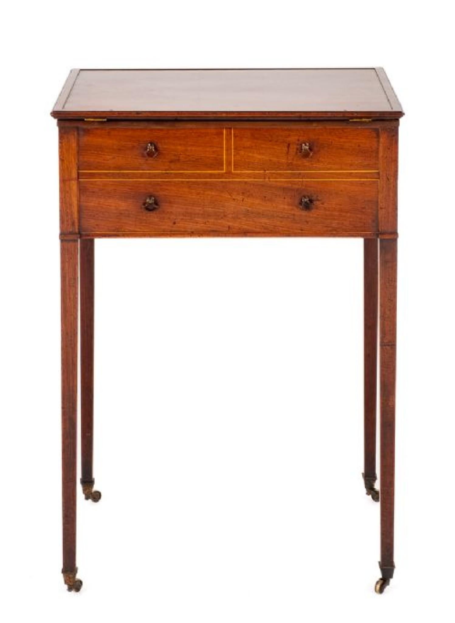 Regency Reading Table Antique Mahogany Side, 1800 For Sale 2