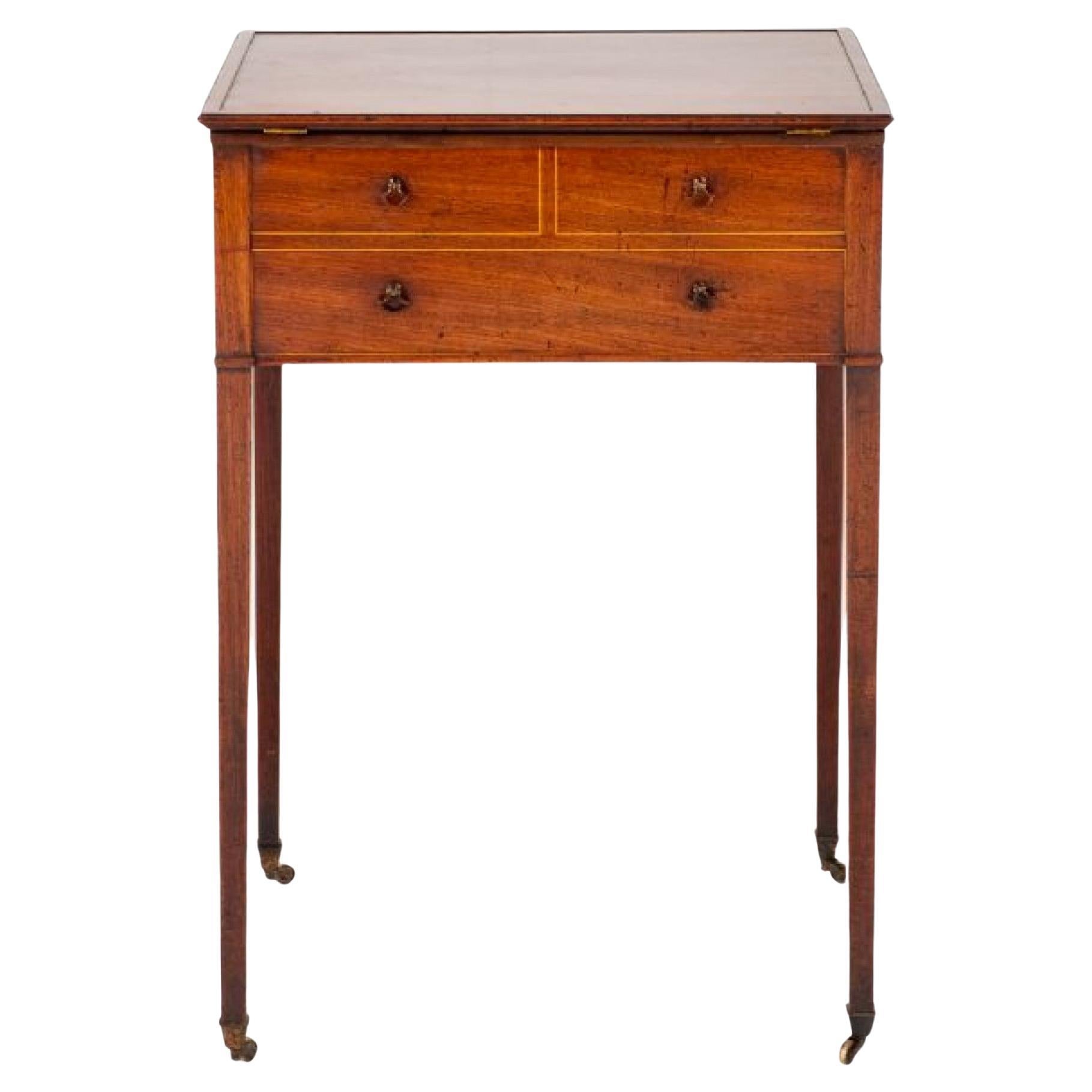 Regency Reading Table Antique Mahogany Side, 1800 For Sale