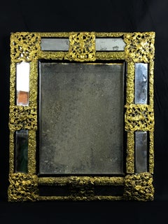 Regency Rectangular Gilt Bronze French Mirror, 18th Century