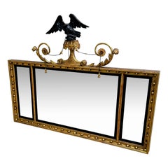 Regency Rectangular Giltwood Overmantle Mirror