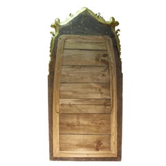 Regency Rectangular Handcrafted Gold Foil Wood Mirror Spain, 1970