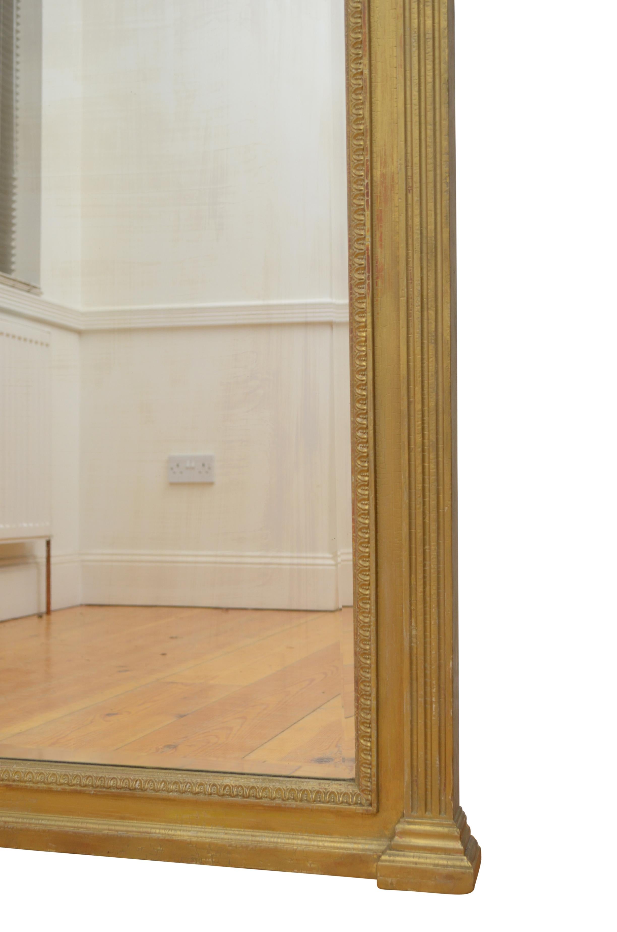 Regency Revival Architectural Wall Mirror H136cm For Sale 5