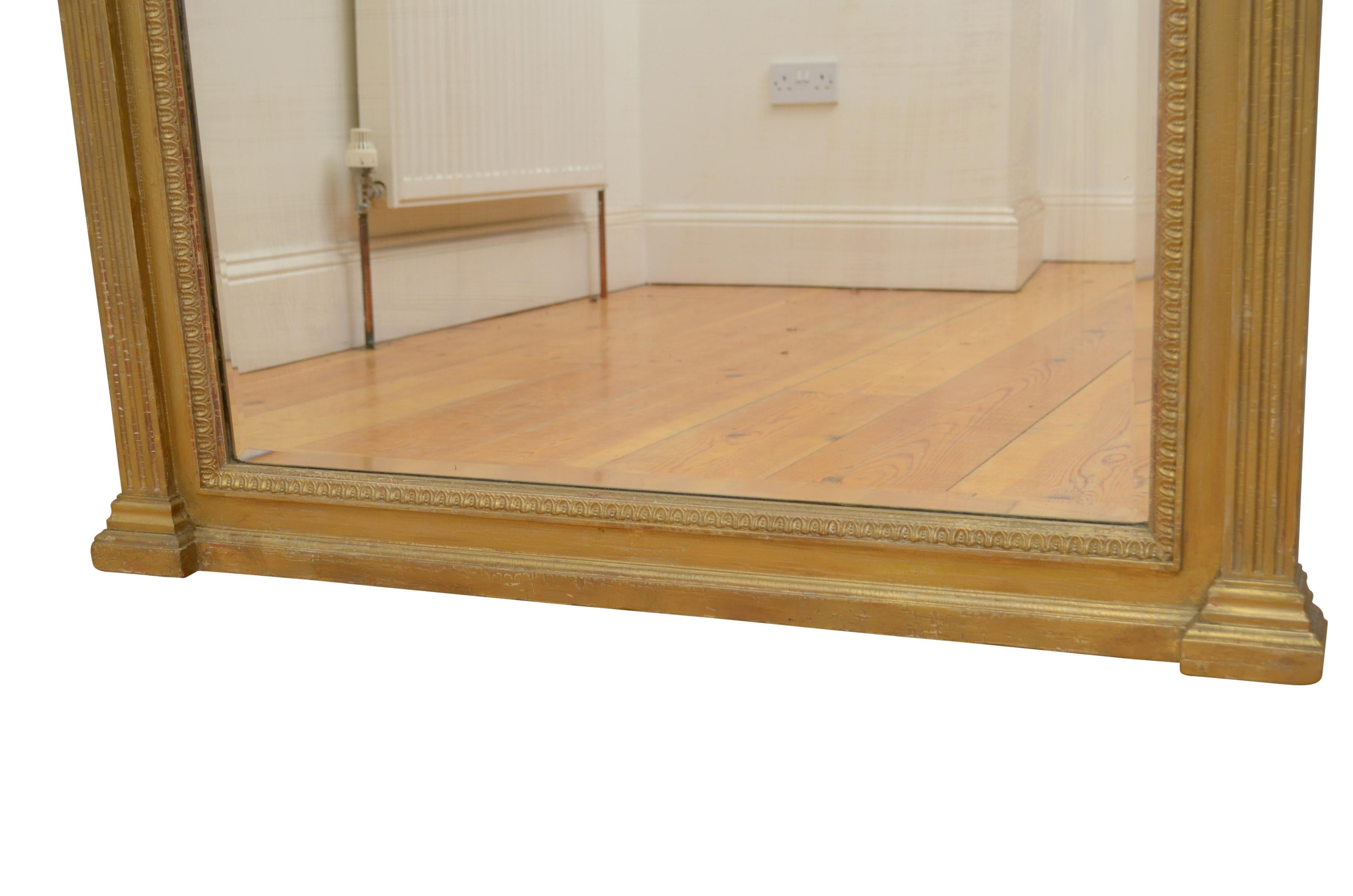 Regency Revival Architectural Wall Mirror H136cm For Sale 6