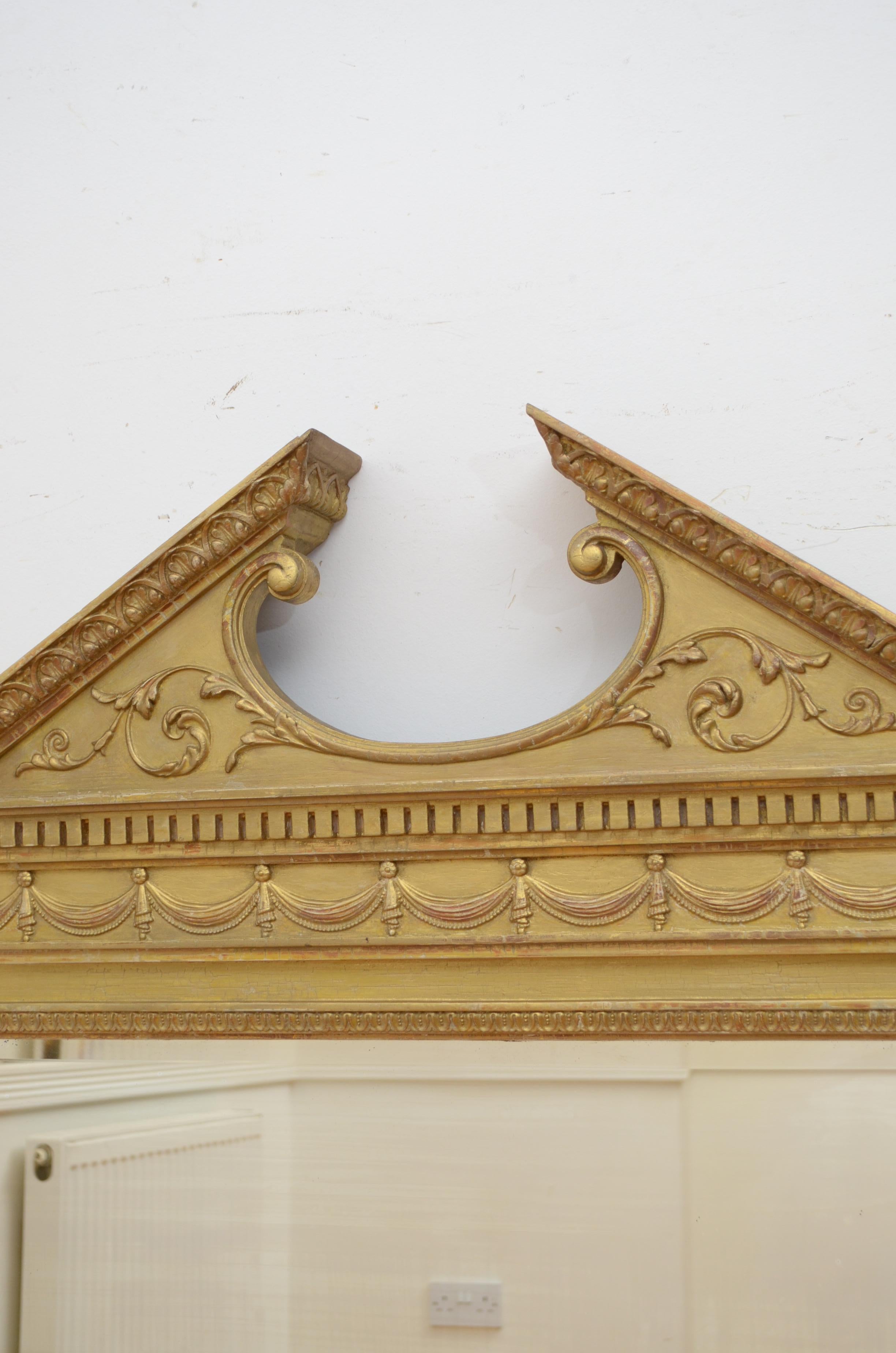 Regency Revival Architectural Wall Mirror H136cm For Sale 2