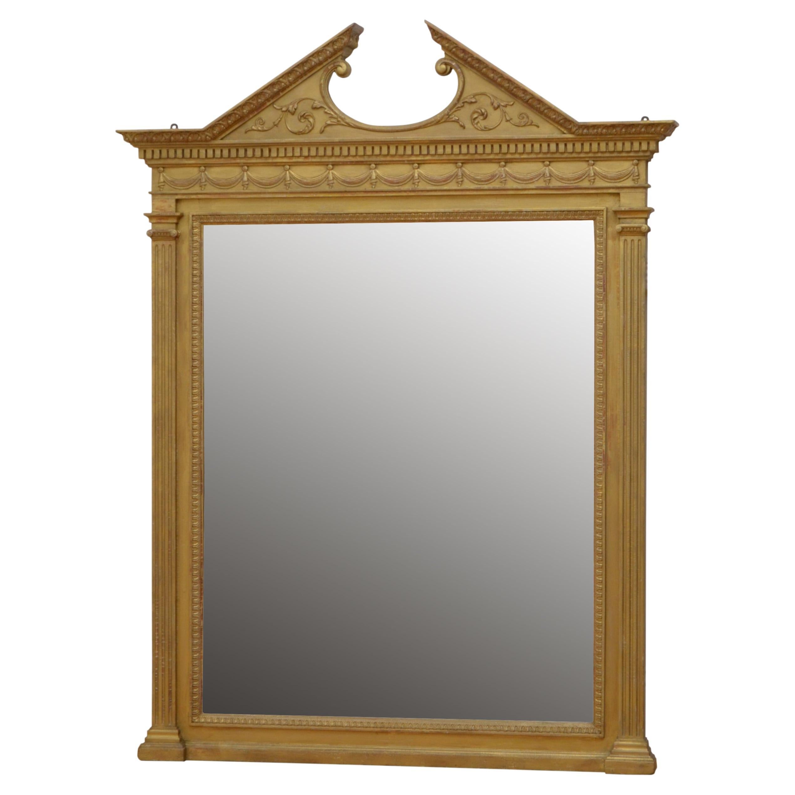 Regency Revival Architectural Wall Mirror H136cm For Sale