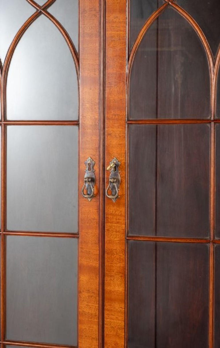 Regency Revival Bookcase Glazed Library Furniture For Sale at 1stDibs