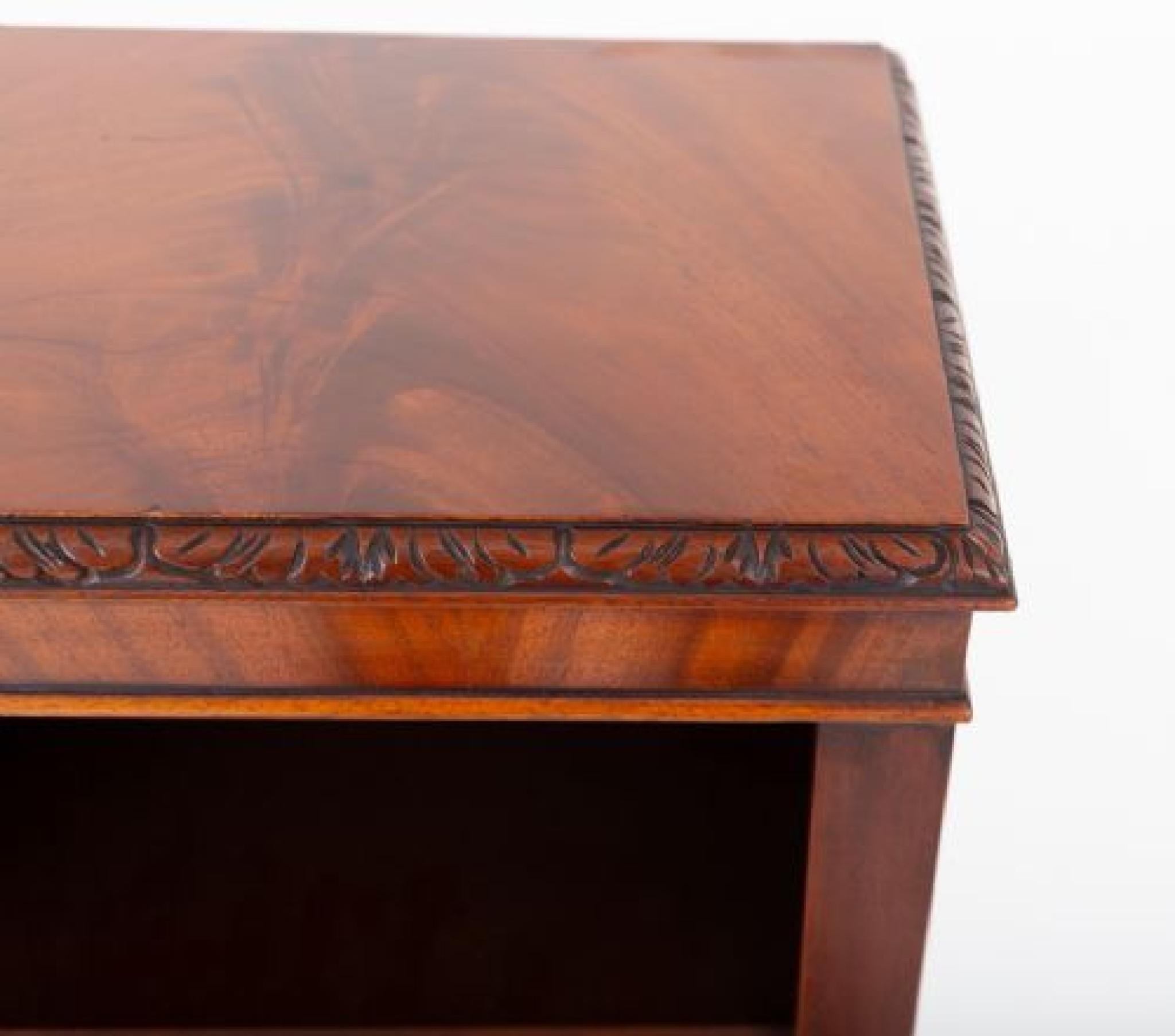 Regency Revival Bookcase Mahogany Open Front In Good Condition For Sale In Potters Bar, GB