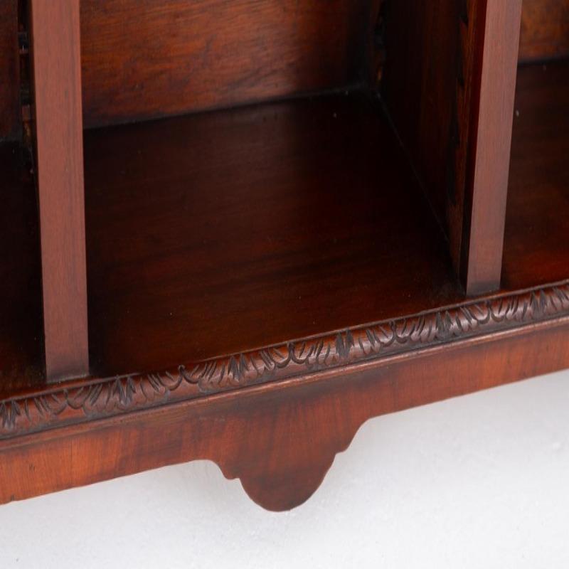 Regency Revival Bookcase Mahogany Open Front For Sale 1