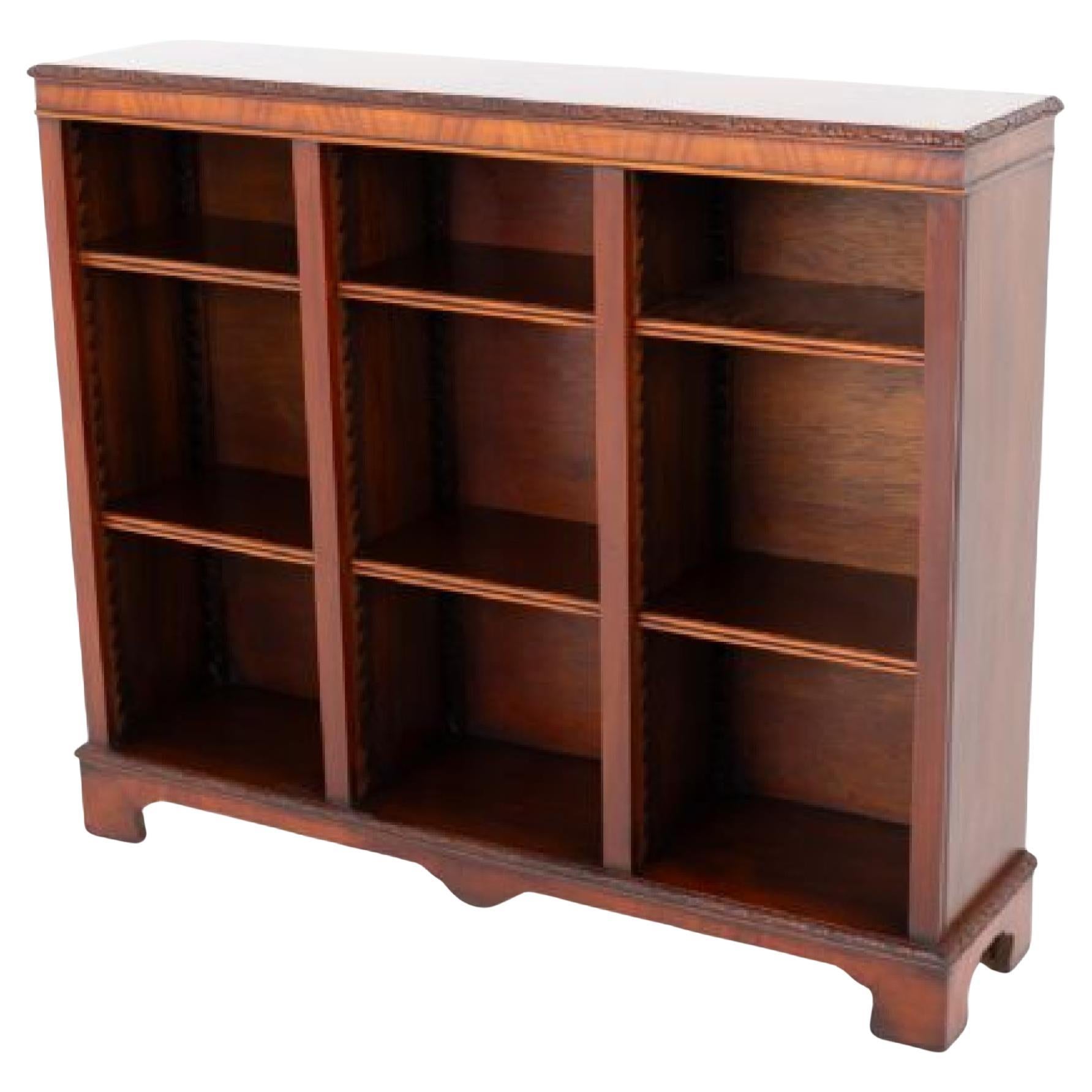 Regency Revival Bookcase Mahogany Open Front For Sale