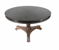 Regency Revival Centre Table Mahogany Claw Feet