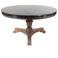 Regency Revival Centre Table Mahogany Claw Feet