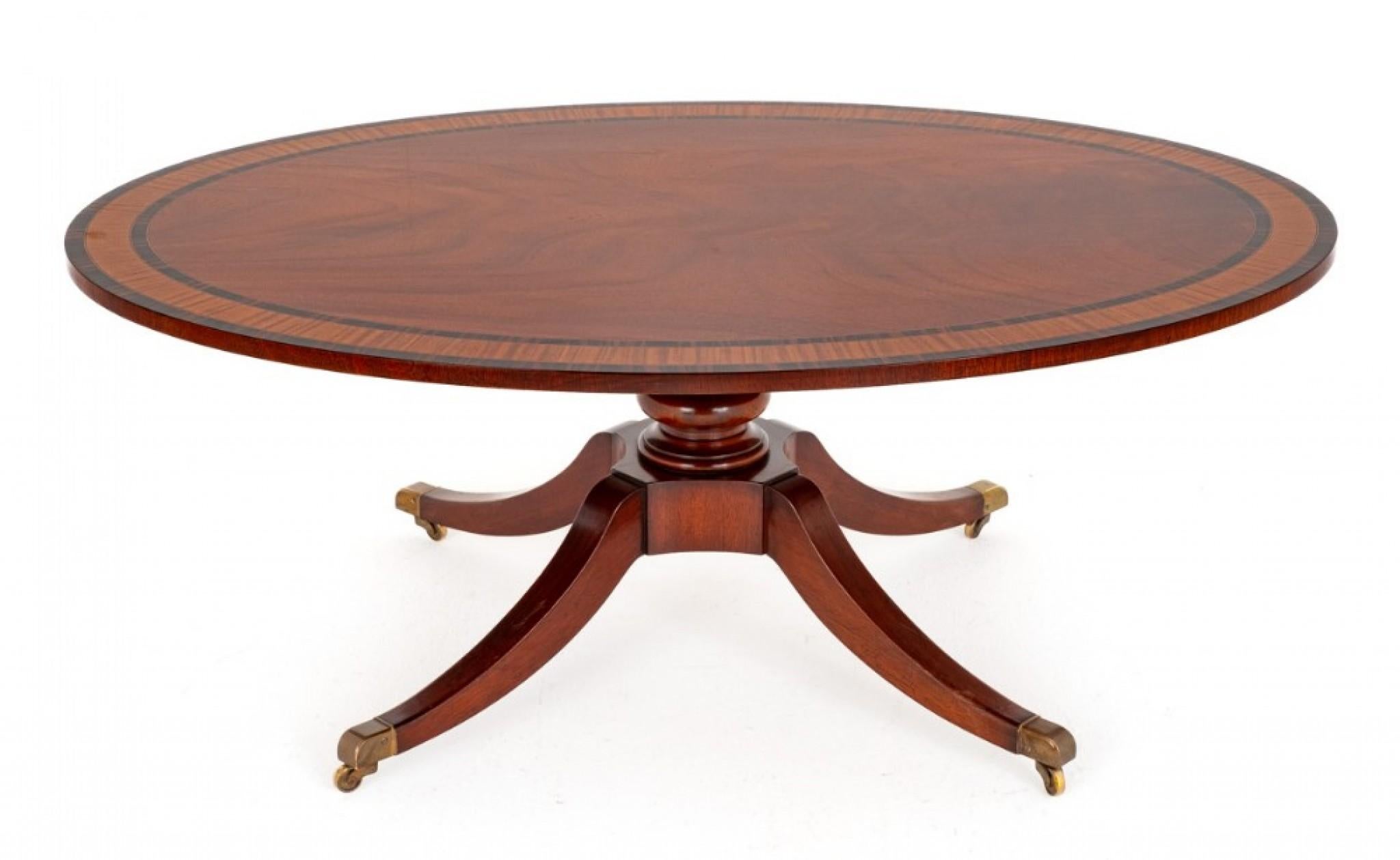 Regency Revival Coffee Table Flame Mahogany For Sale 1