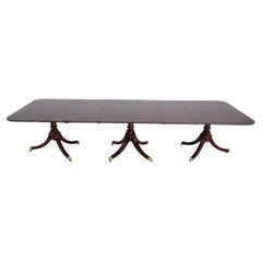 Mesa de Comedor Renacimiento Regencia Extensible 3 Pedestales 1880