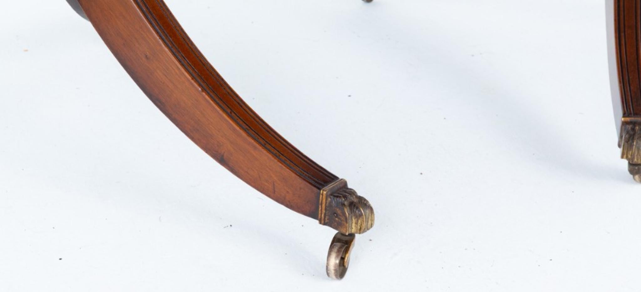 Regency Revival Dining Table Extending 12 Seater Mahogany For Sale 3