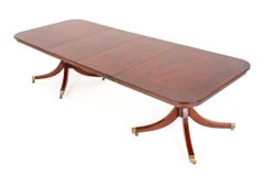 Regency Revival Dining Table Extending Pedestal Mahogany Diner