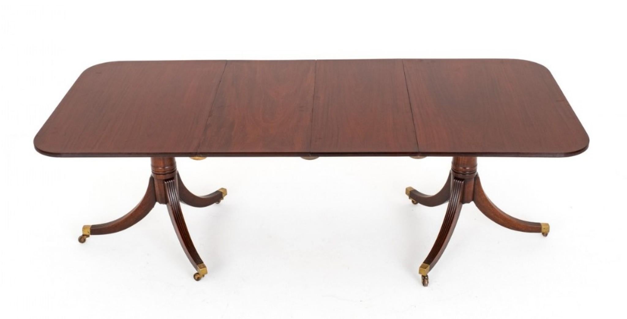 Regency Revival Dining Table Mahogany Pedestal In Good Condition In Potters Bar, GB