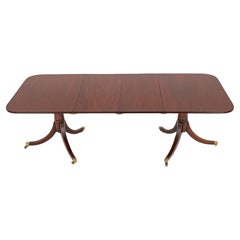 Regency Revival Dining Table Mahogany Pedestal