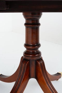 Regency Revival Dining Table Pedestal Extending Mahogany