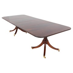 Regency Revival Dining Table Pedestal Extending Mahogany