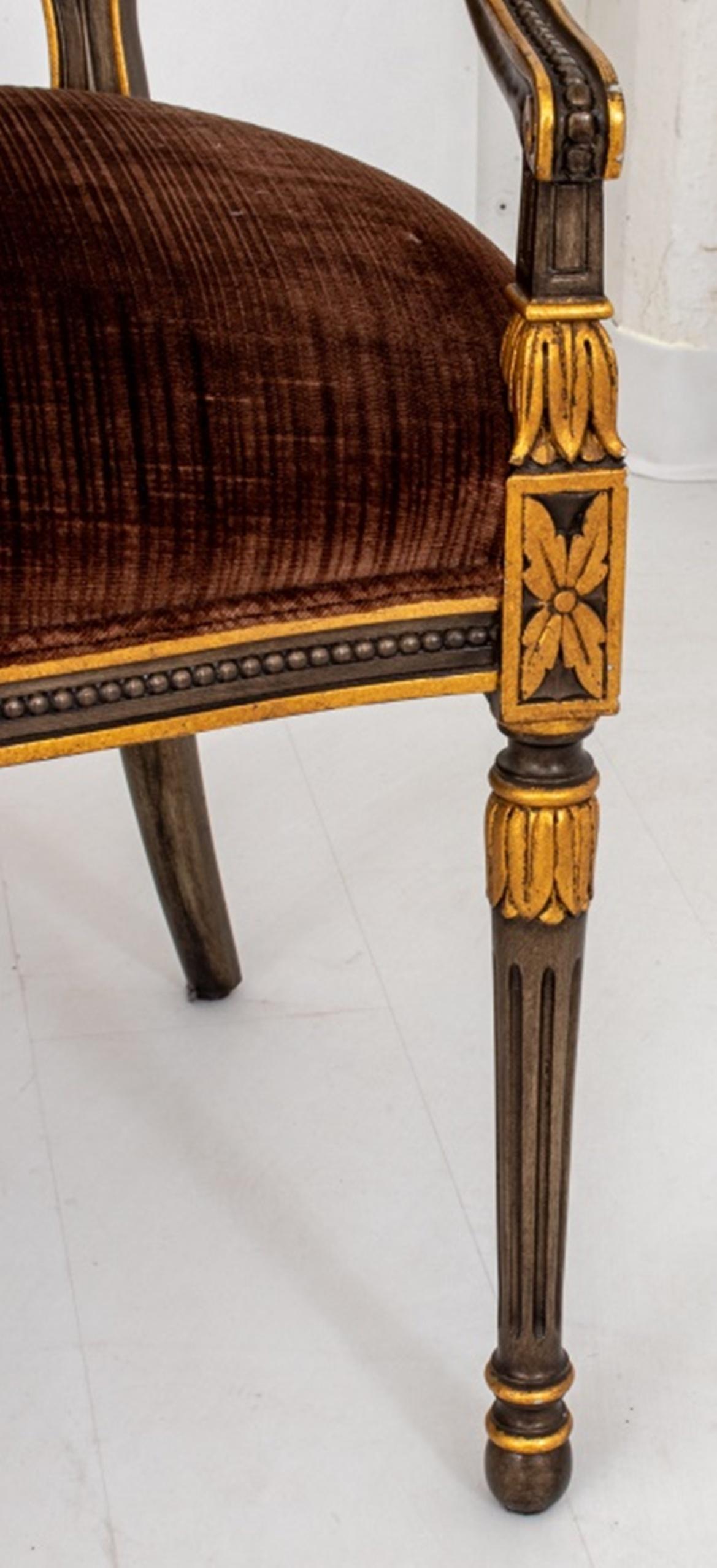 Regency Revival Gilt Wood Dining Chairs, Set of Eight In Good Condition In New York, NY