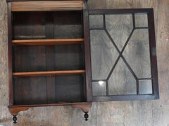 Regency Revival Glass Wall Cabinet Display Case