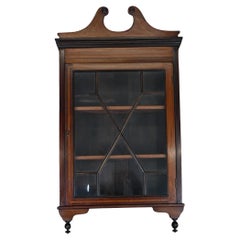 Regency Revival Glass Wall Cabinet Display Case