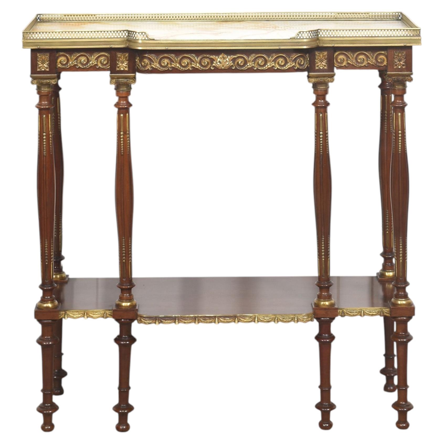 Regency Revival Mahogany Console Table For Sale