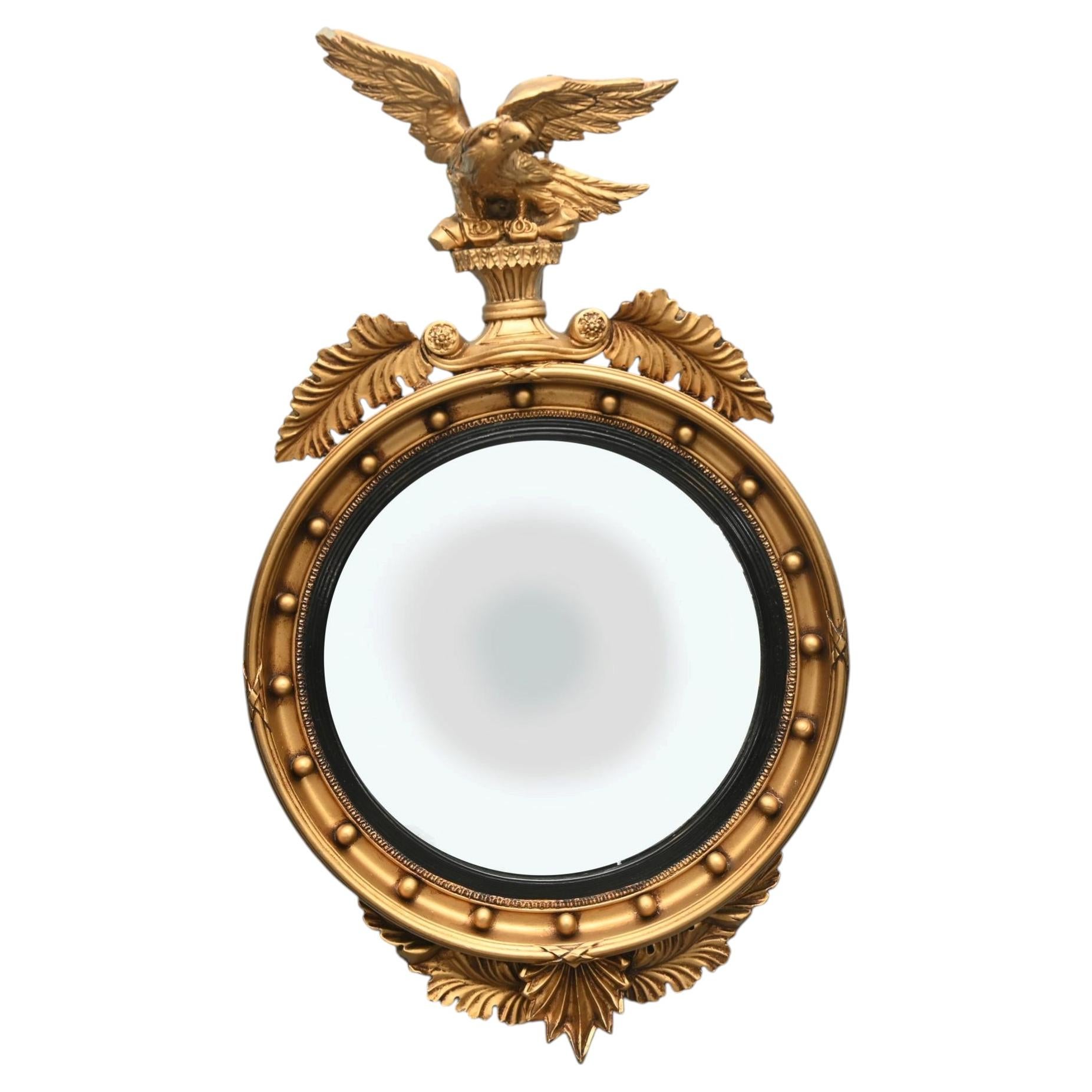 Regency Revival Mirror Gilt Eagle Glass