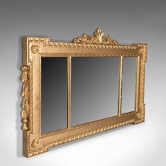 Regency Revival Overmantel Mirror, English Late 20th Century, Wall, Triptych