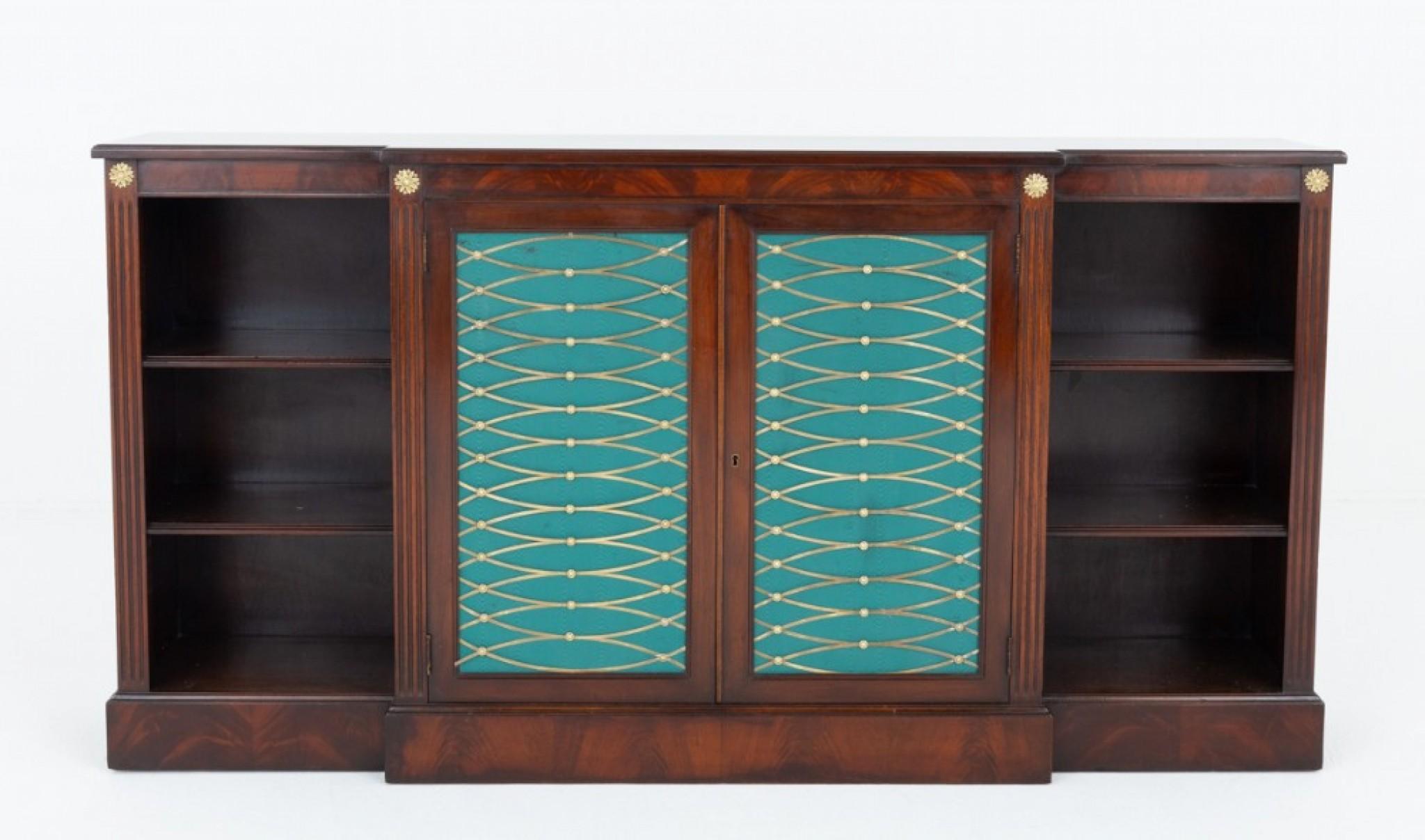 Regency Revival Aparador Armario Servidor Caoba Breakfront