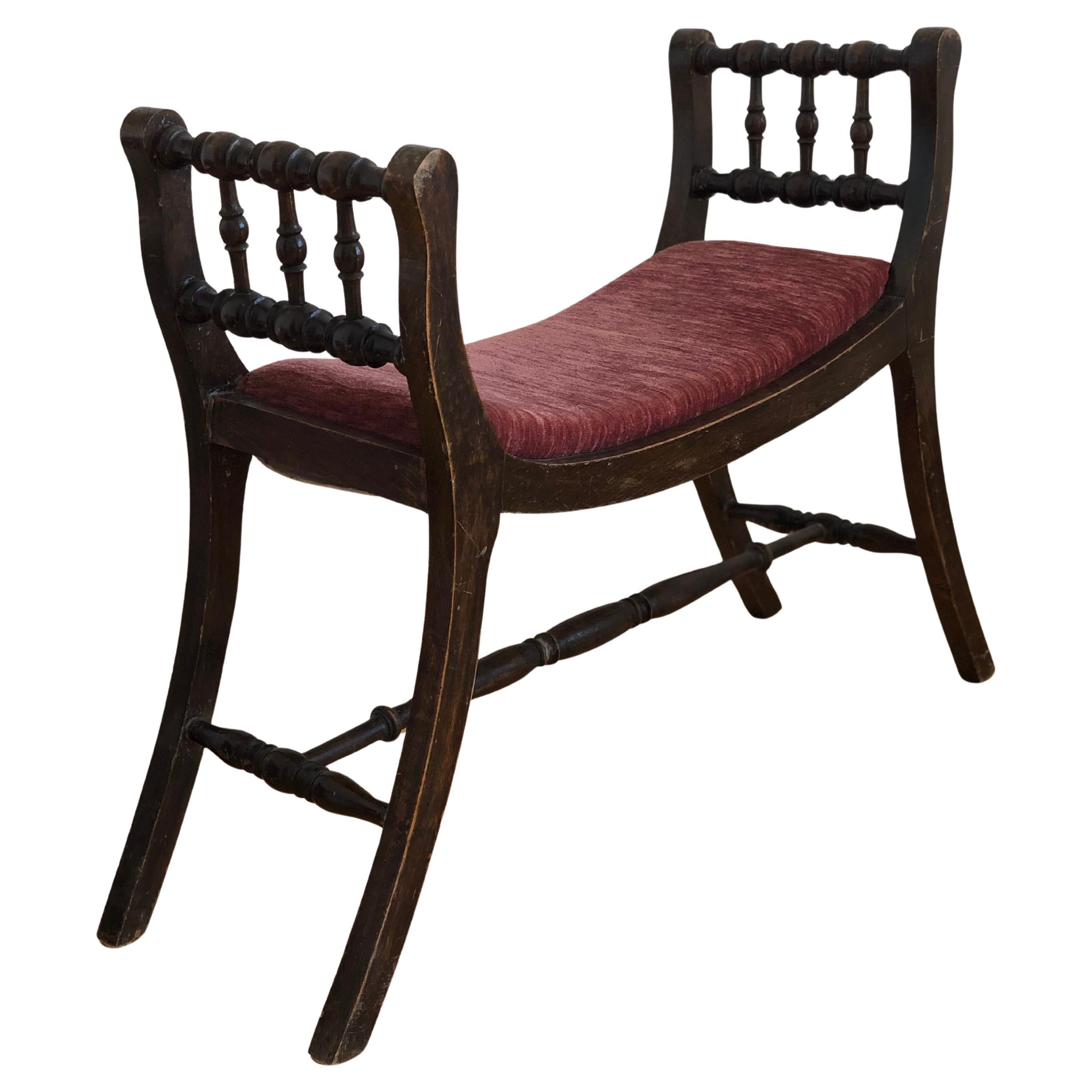 Regency Revival Spindle Bench Early 20th Century United Kingdom For Sale