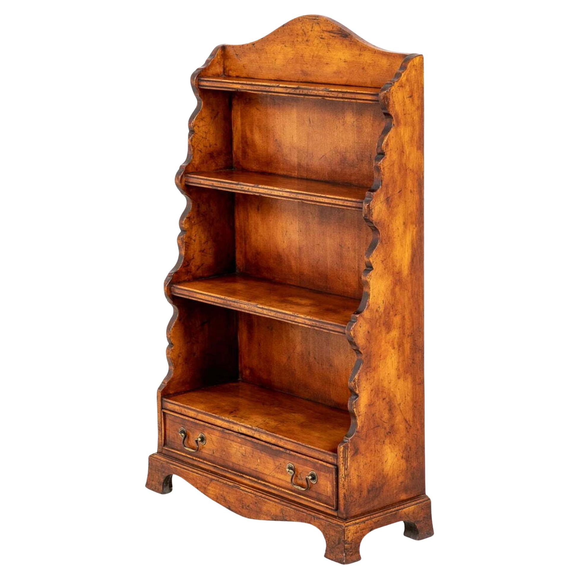 Regency Revival Waterfall Bookcase Cherrywood
