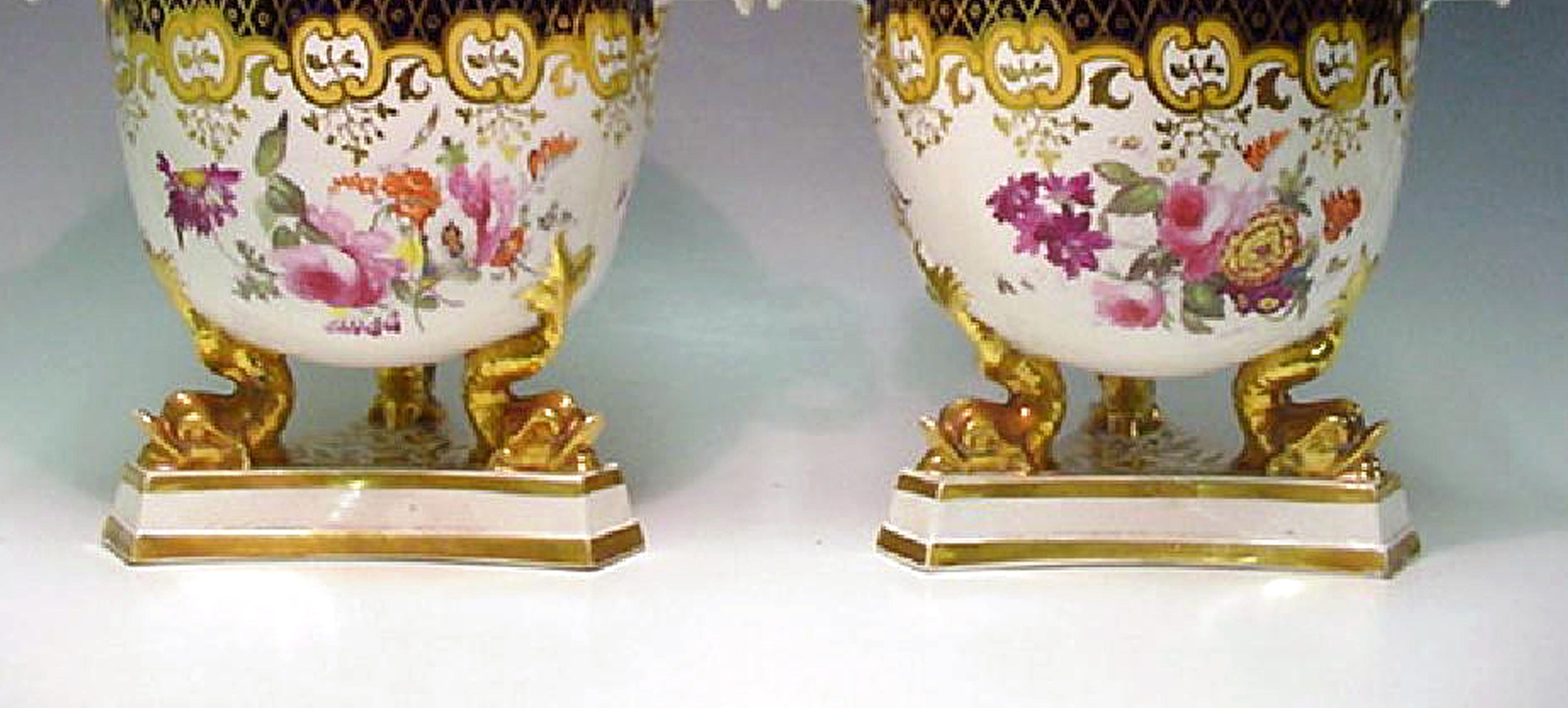 Regency-Obstkhler aus Ridgway-Porzellan mit Deckeln und Linern, 1820-1830 (Englisch) im Angebot