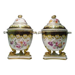 Regency Ridgway Porcelain Fruit Coolers, Covers and Liners, 1820-1830