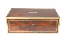 Scatola da viaggio in palissandro e ottone in stile Regency