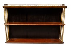 Regency Rosewood And Brass Hanging Shelf
