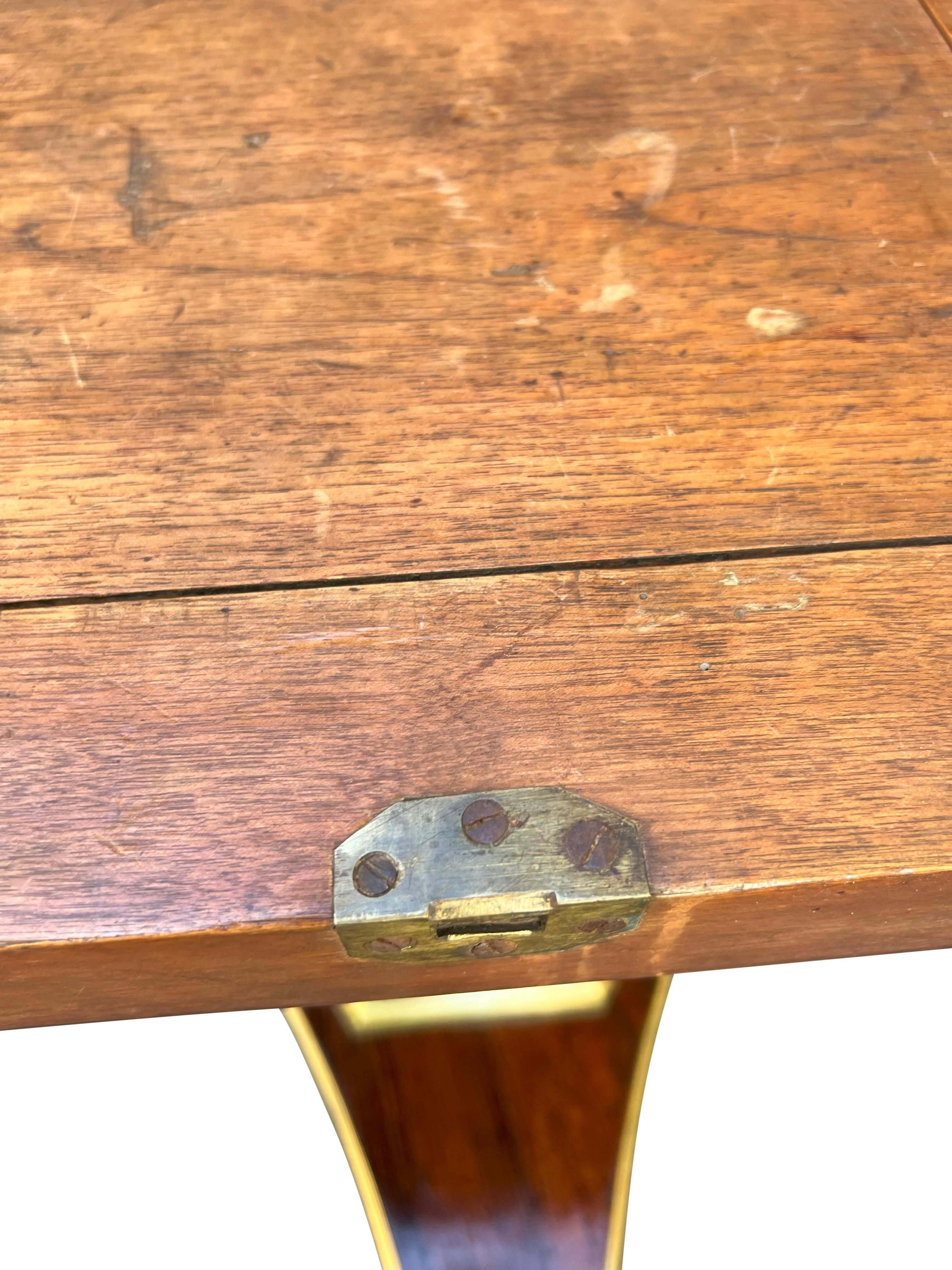 Regency Rosewood And Brass Inlaid Center Table For Sale 7