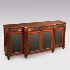 Regency Rosewood and Brass Inlaid Chiffonier, After Designs by John Mclean