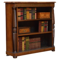 Regency Rosewood and Brass Inlaid Open Bookcase