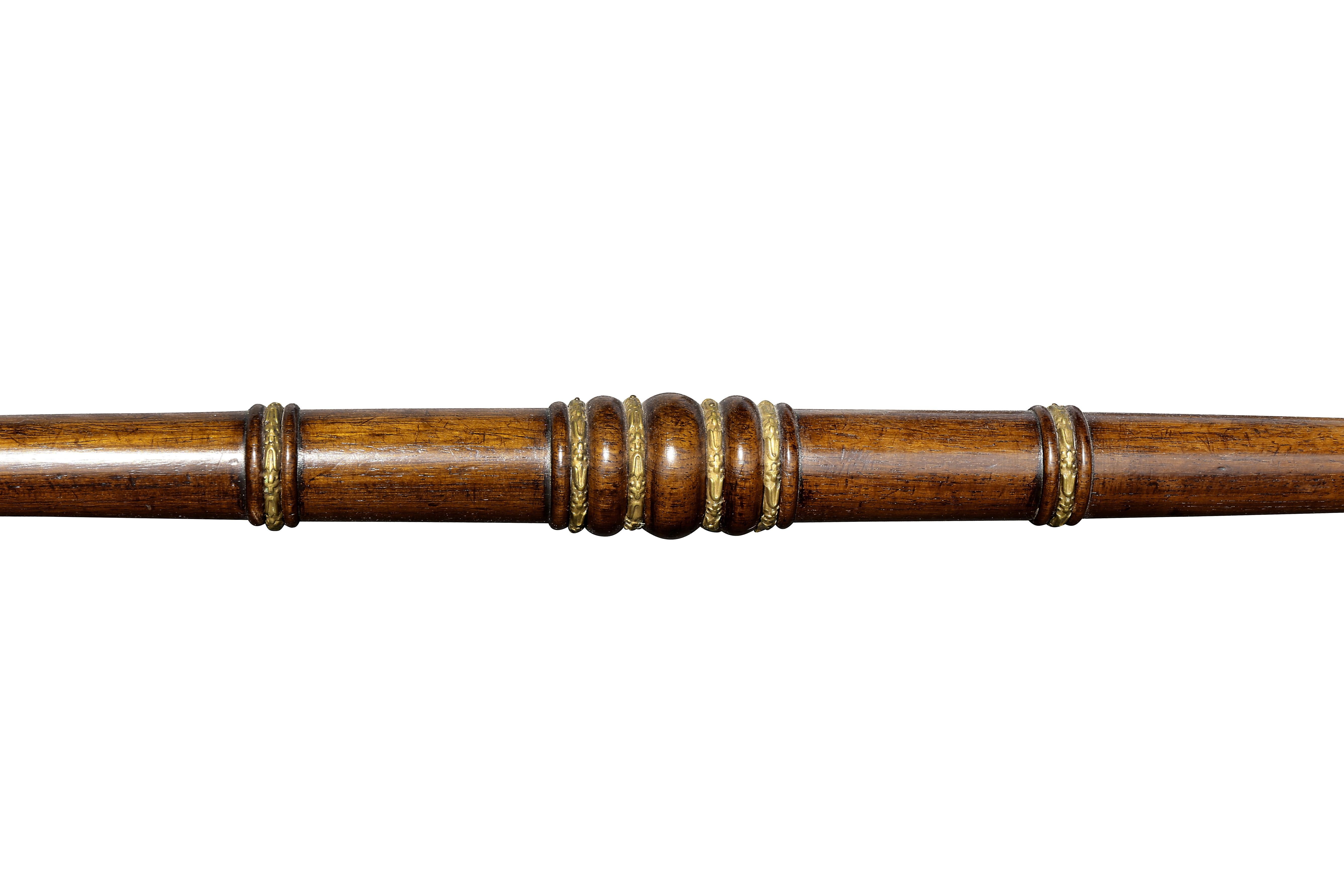 Schreibtisch aus Rosenholz und Messing mit Intarsien im Regency-Stil im Angebot 4