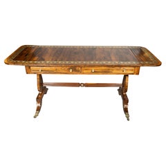Regency Rosewood And Brass Mounted Sofa Table
