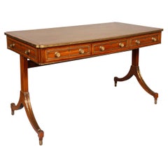 Regency Rosewood and Brass Mounted Writing Table