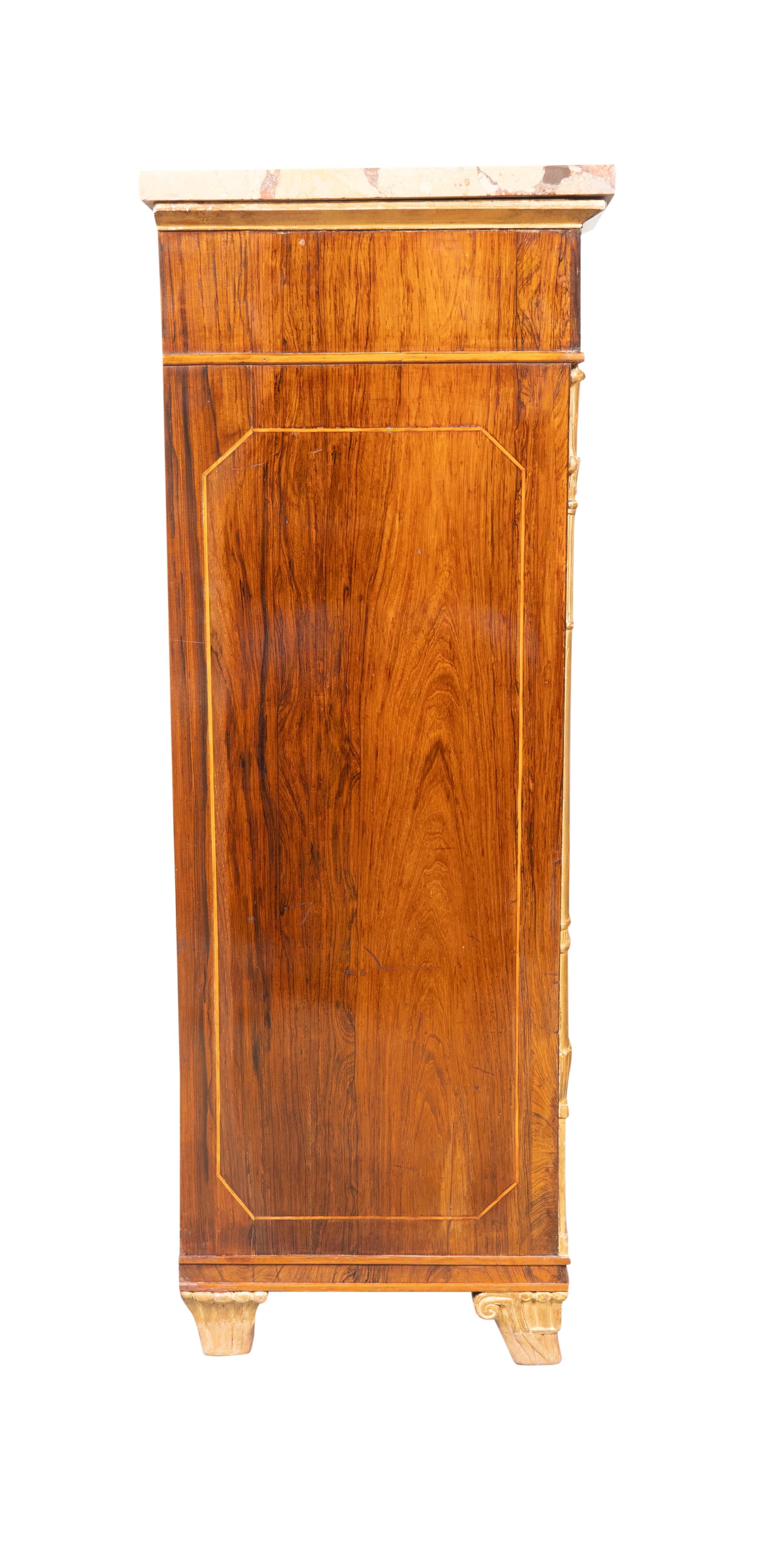 Regency Rosewood And Bronze Mounted Credenza In Good Condition For Sale In Essex, MA