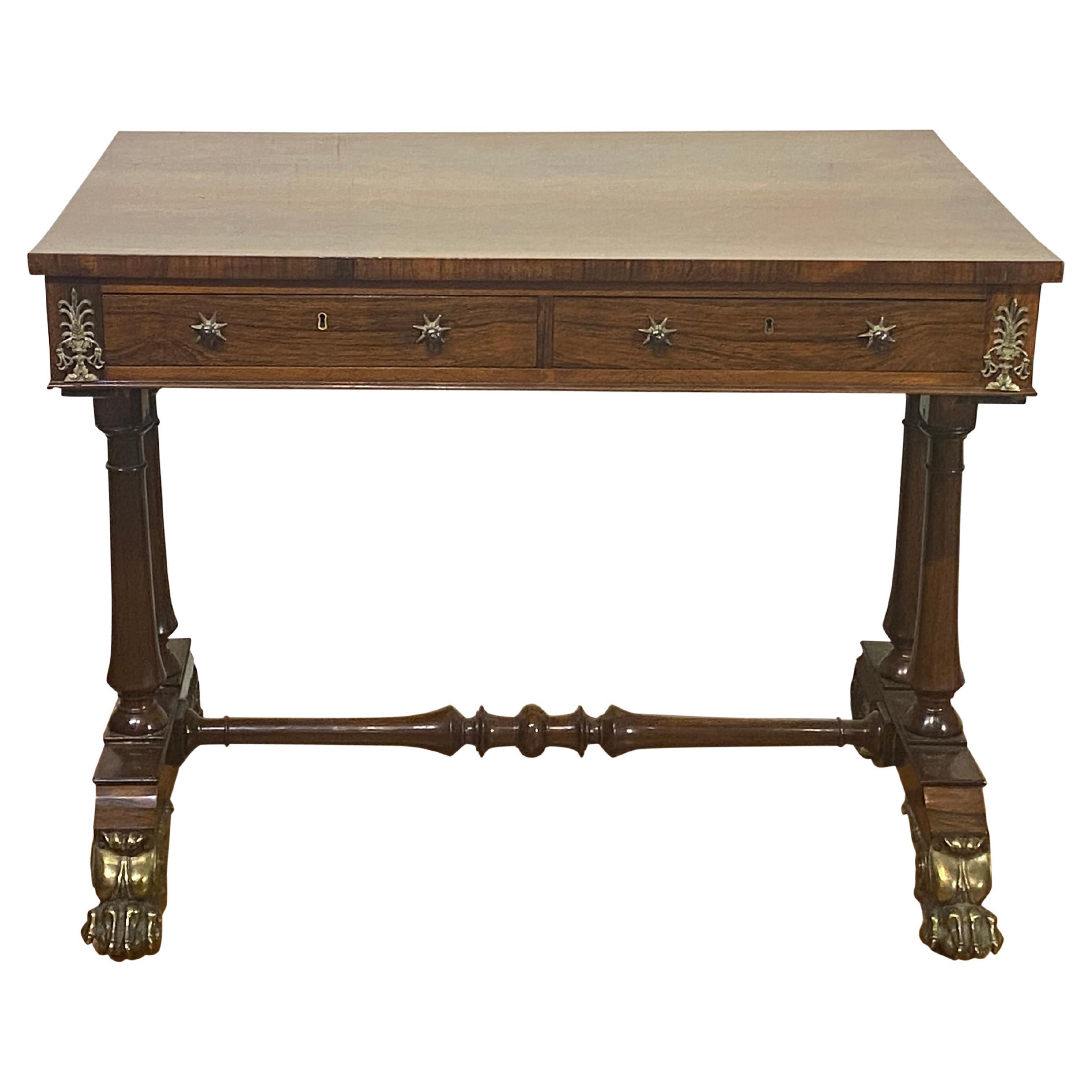 Regency Rosewood and Bronze Mounted Writing Table circa 1825