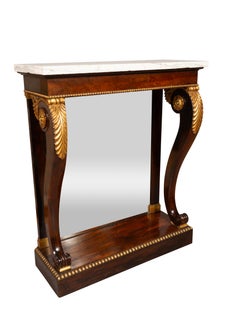 Regency Rosewood and Gilded Console Table